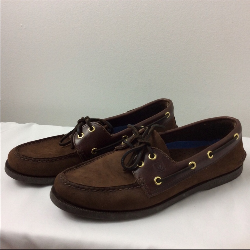 SPERRY Topsider Brown Nubuck Leather Men's Sz 9M